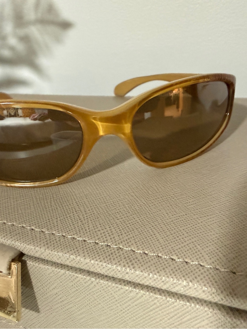 Bolle small face Amber Tinted Slim Oval Sunglasses - Picture 4 of 10